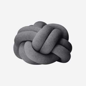 Image showing the Knot Cushion, 30 x 30 x 15cm, Grey product.