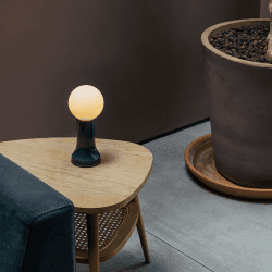 Image showing the Shore Table Lamp with G95 LED Bulb EU, Smoke Grey product.