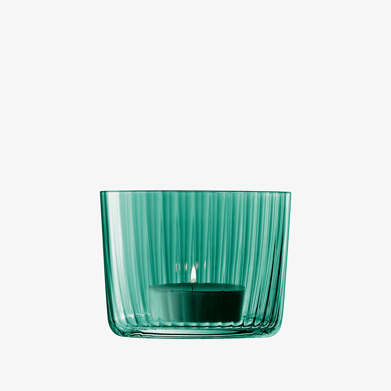Gems Set of 4 Tealight Holders, H6cm, Jade