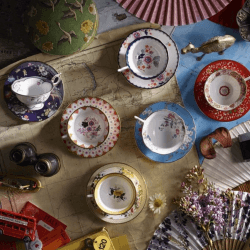 Image showing the Wonderlust - Primrose Teacup and saucer, 15cl, Floral product.