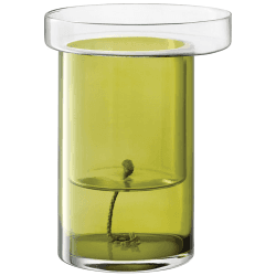 Image showing the Balcony Self Watering Planter, H35 x W26cm, Clear & Olive Green product.