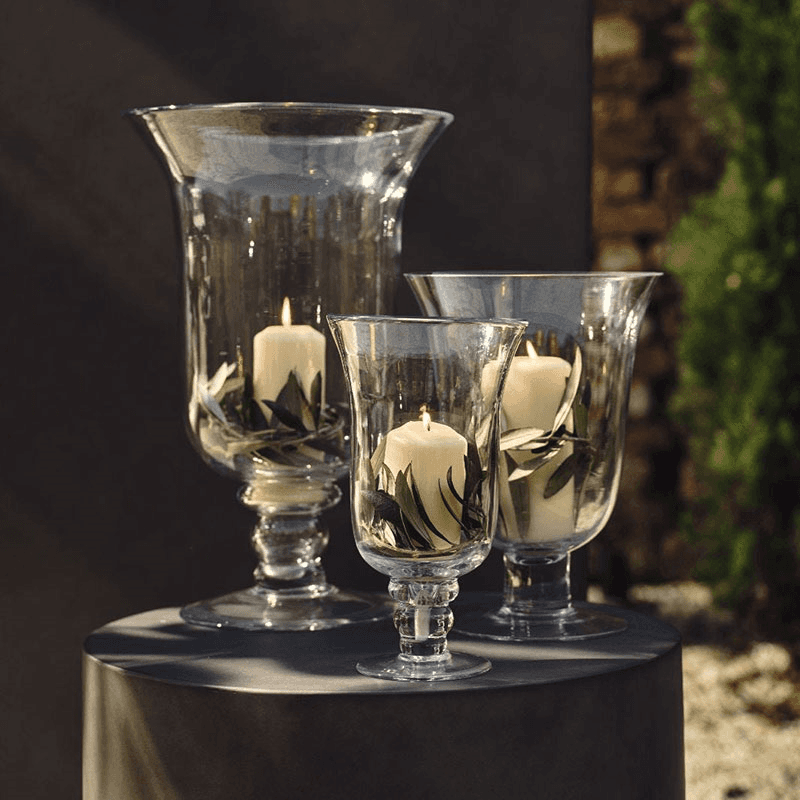 Hurricane lamp, H41 x D27cm, Glass