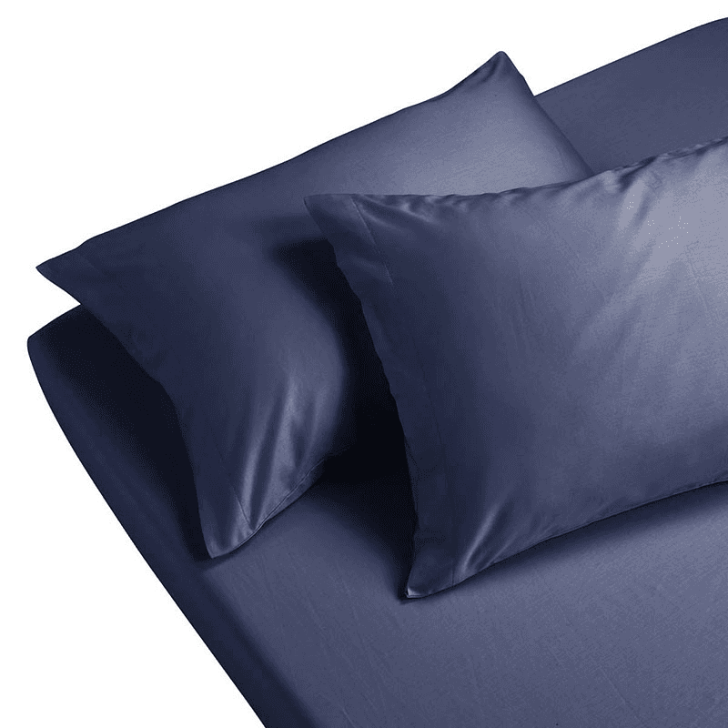 Sateen Pair of King Pillowcases, Navy