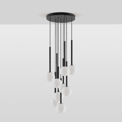 Image showing the Globe Cluster Pendant Light, H99cm, Charcoal product.