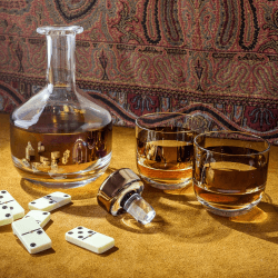 Image showing the Tank Whiskey decanter, W13 x H23cm, glass product.