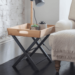 Image showing the Clockhouse Butlers Side Table, Natural & Carbon product.