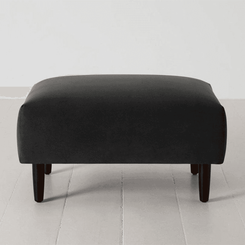Model 05 Velvet Ottoman, Charcoal