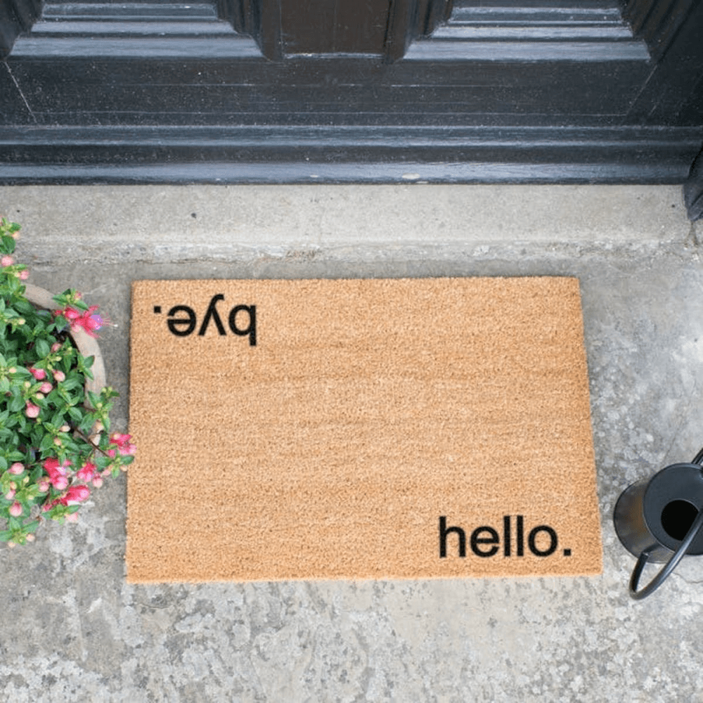 Hello, Bye Doormat, L60 x W40 x H1.5cm