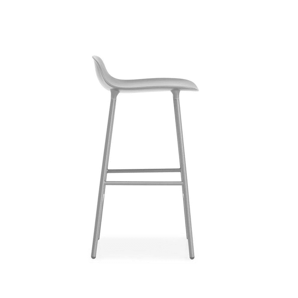 Form Bar stool, L44 x H87 x D44cm, Grey