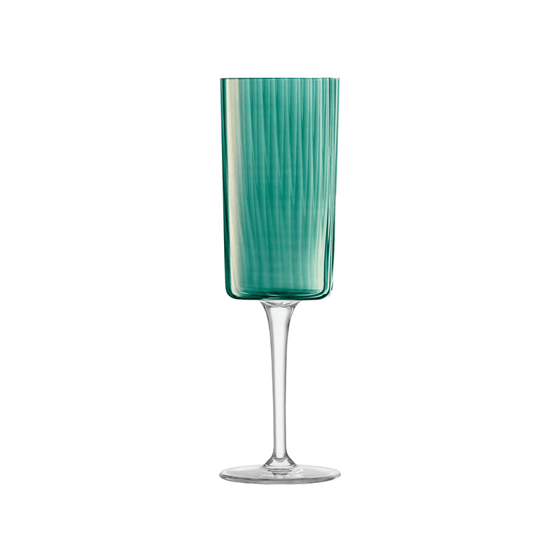Gems Set of 4 Champagne Flutes, 210ml, Jade