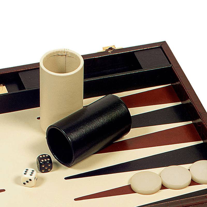 Backgammon Set, L45 x W30cm, Amazon Brown Croc