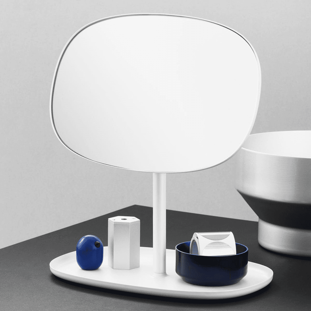 Flip Vanity Mirror L28 x D19.4 x H34.5cm White, White
