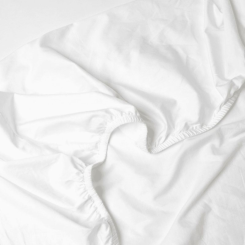 The Perfect 300 Thread Count Sateen Fitted Sheet, Double, White