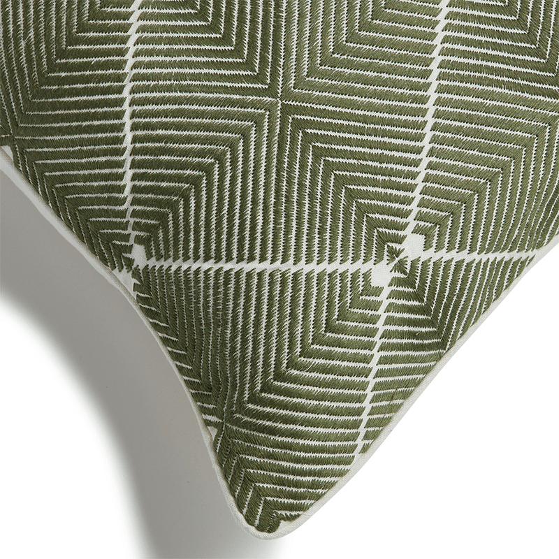 Hirkani Diamond Pillow Cover, 51 x 51cm, Moss