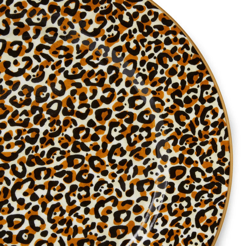 Creatures of Curiosity Set of 4 Plates, D20.5cm, Leopard