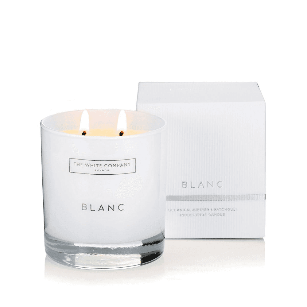 Blanc 2-wick candle, H9.5cm