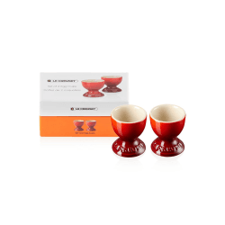 Image showing the Set of 2 Egg Cups, Cerise product.