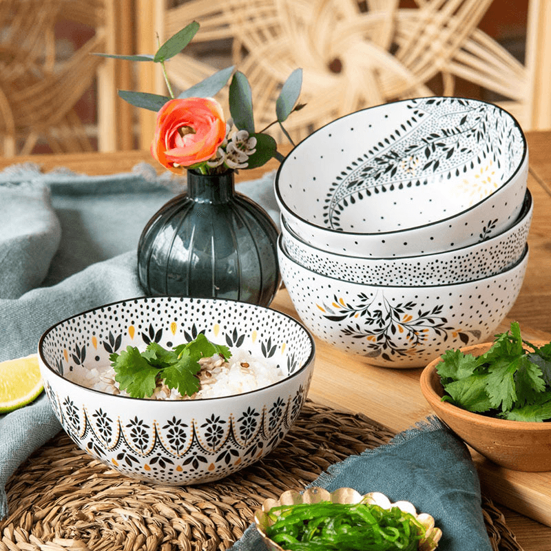 Artisanne Noir Set of 2 Bowls, D22cm, Monochrome