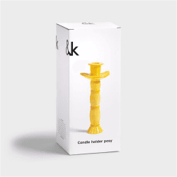 Image showing the Posy Candle holder, 24 x 10.5cm, yellow product.