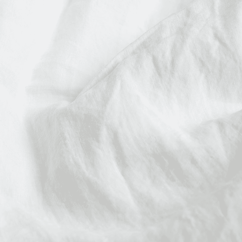 Cotton Linen Mix Pillowcases, Standard, White