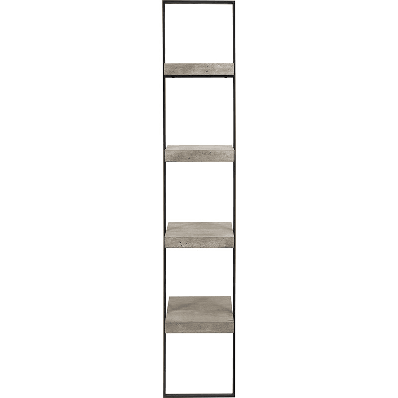 Jersey 4 Shelf Unit, Grey & Black