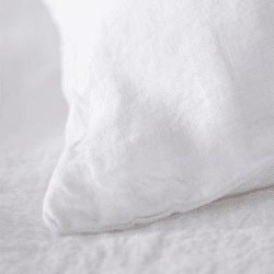 Image showing the Linen Duvet Cover, King, White product.