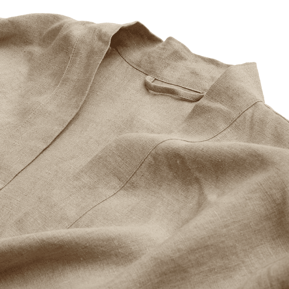 Oatmeal Linen Robe, Medium, Oatmeal