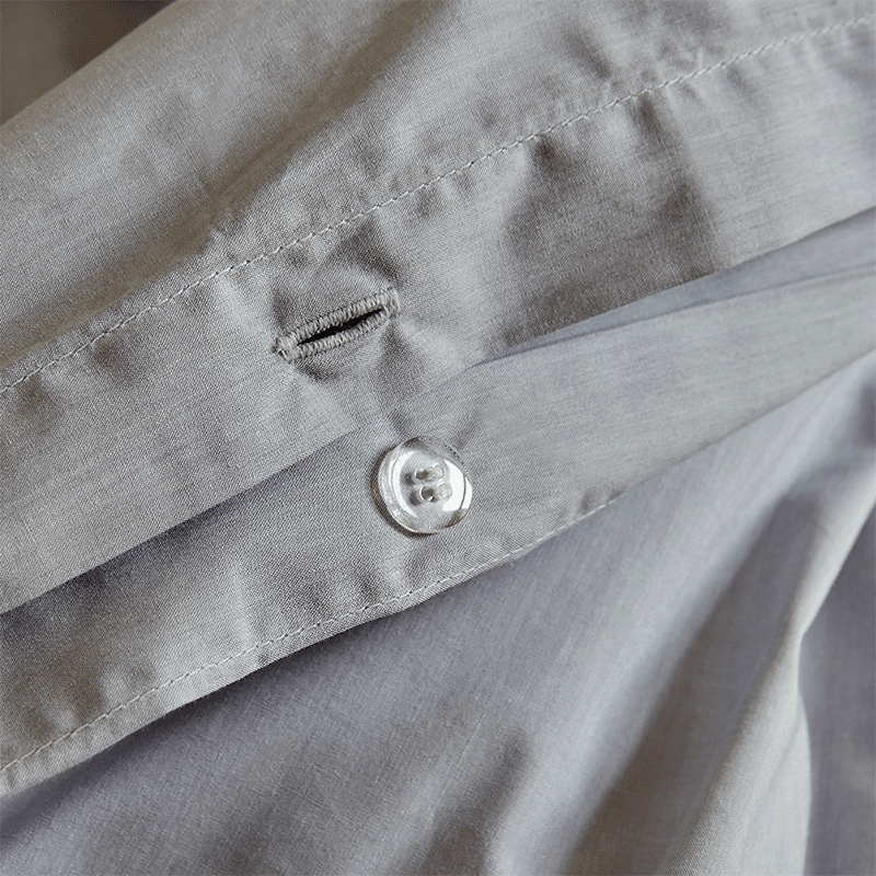 Stornoway Chambray Duvet Set, Double, Silver