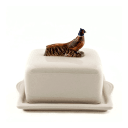 Image showing the Pheasant Butter dish, L11.5 x D9 x H10.7cm product.