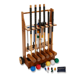Image showing the Pro 6 Player Croquet Set with Trolley product.
