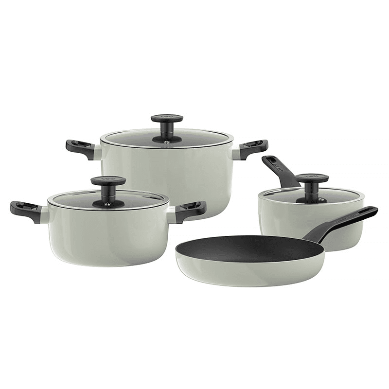 Leo 4 Piece Cookware set, Glints Sage