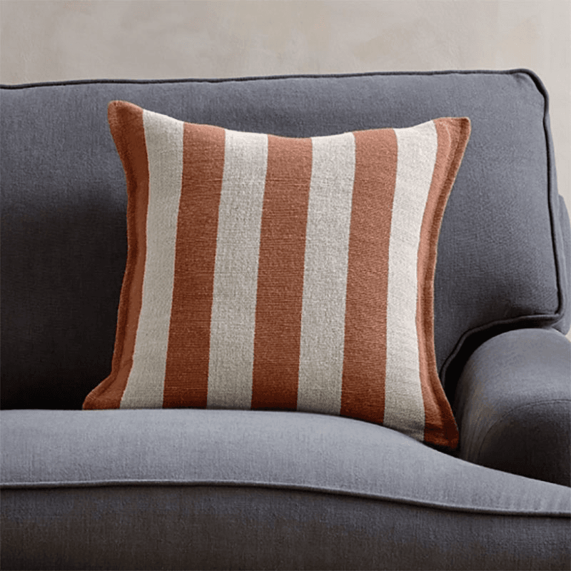 Kobbari Jute & Cotton Cushion Cover, 50 x 50cm, Rust
