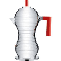 Image showing the Pulcina 6 cup espresso coffee maker, 30cl, Red product.