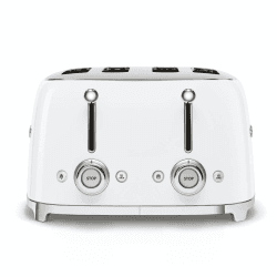 Image showing the 50's Retro 4 slice toaster - 4 slot, White product.