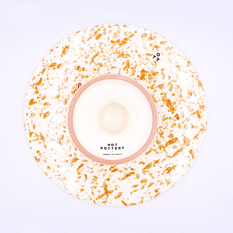 Splatter Cake Stand, D25.5cm, Burnt Orange
