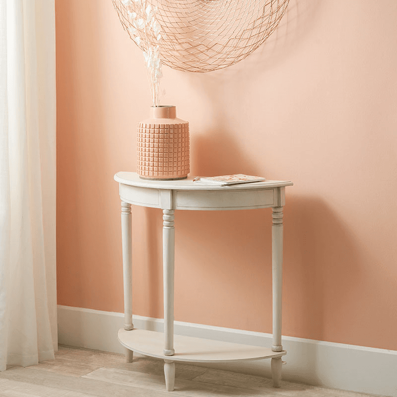 Heritage Half Moon Console Table, Elizabeth White