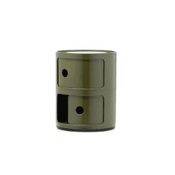 Image showing the Componibili 2 door cabinet, H40 x W32 x D32 cm, Green product.
