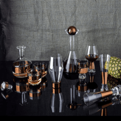 Image showing the Tank Pair of whisky glasses, W8.5 x H8cm, Glass product.