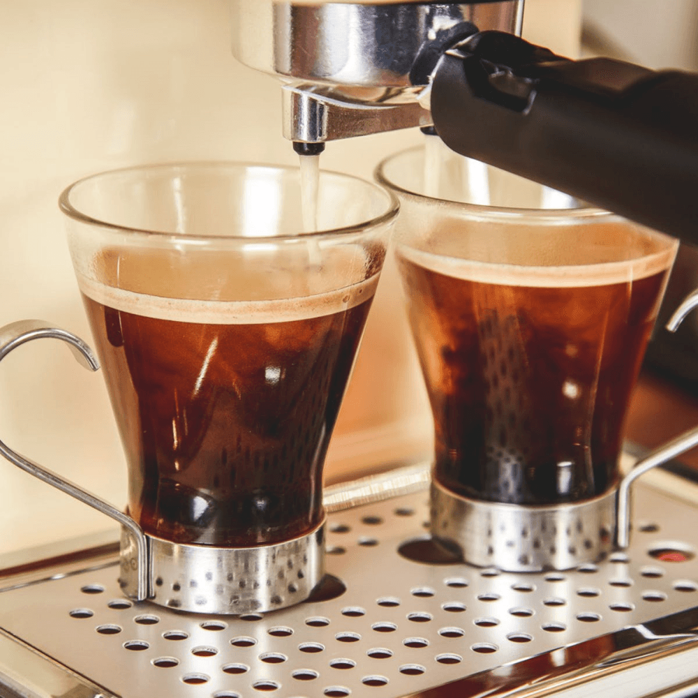 Retro Espresso Machine, Cream