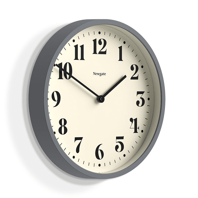 Number Four Wall Clock, D30cm, French Navy