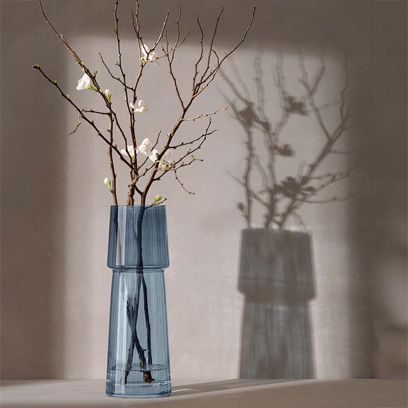 Gems Vase, H32cm, Sapphire