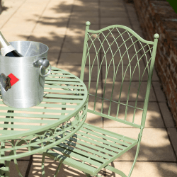 Image showing the Hampton 3 Piece Bistro Set, Soft Green product.