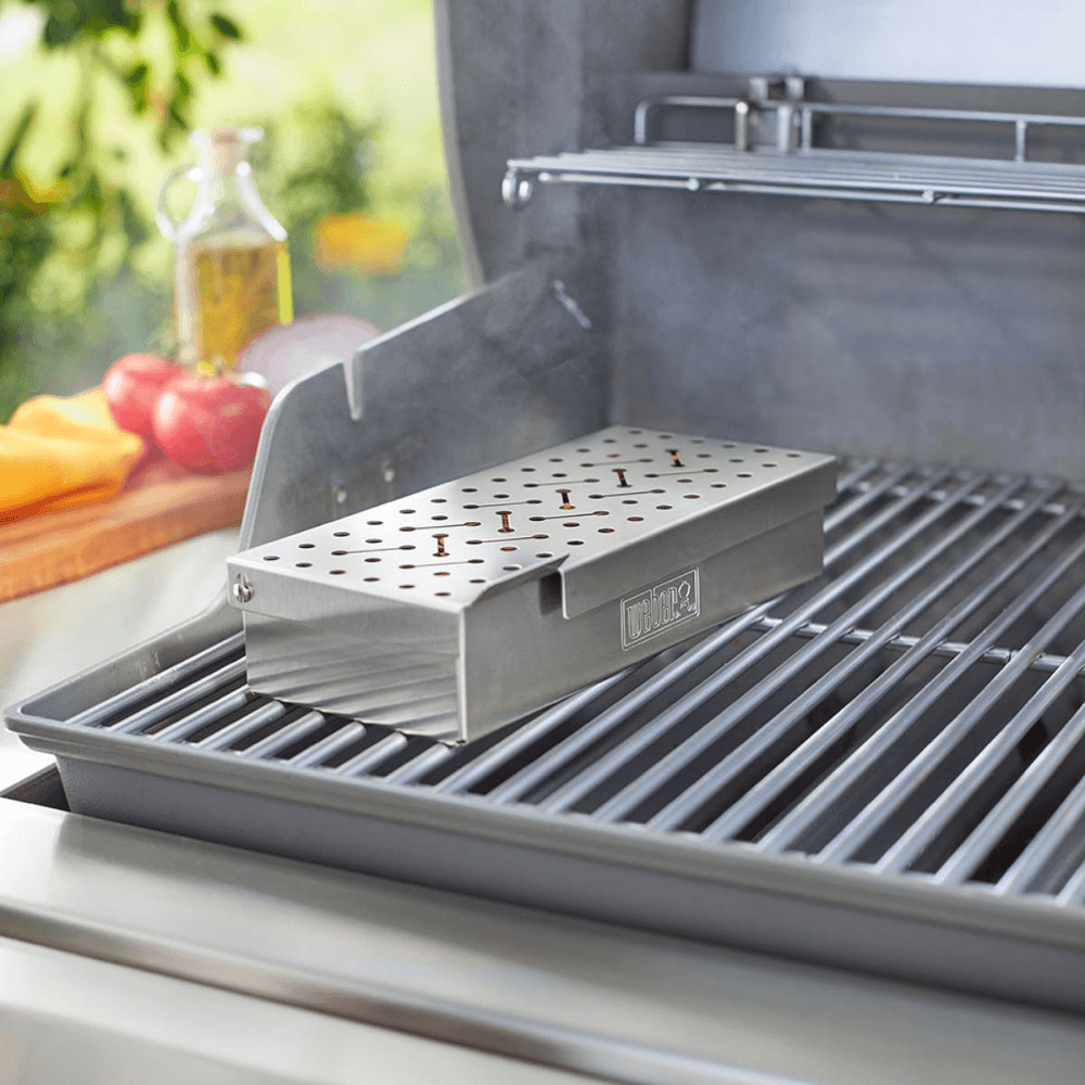 Universal Smoker box, H5 x W12 x D24.6cm, Stainless Steel
