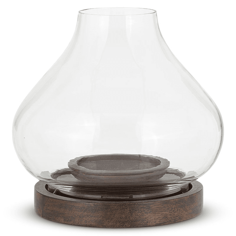 Naryla Mango Wood Lantern, H23cm, Dark Stain