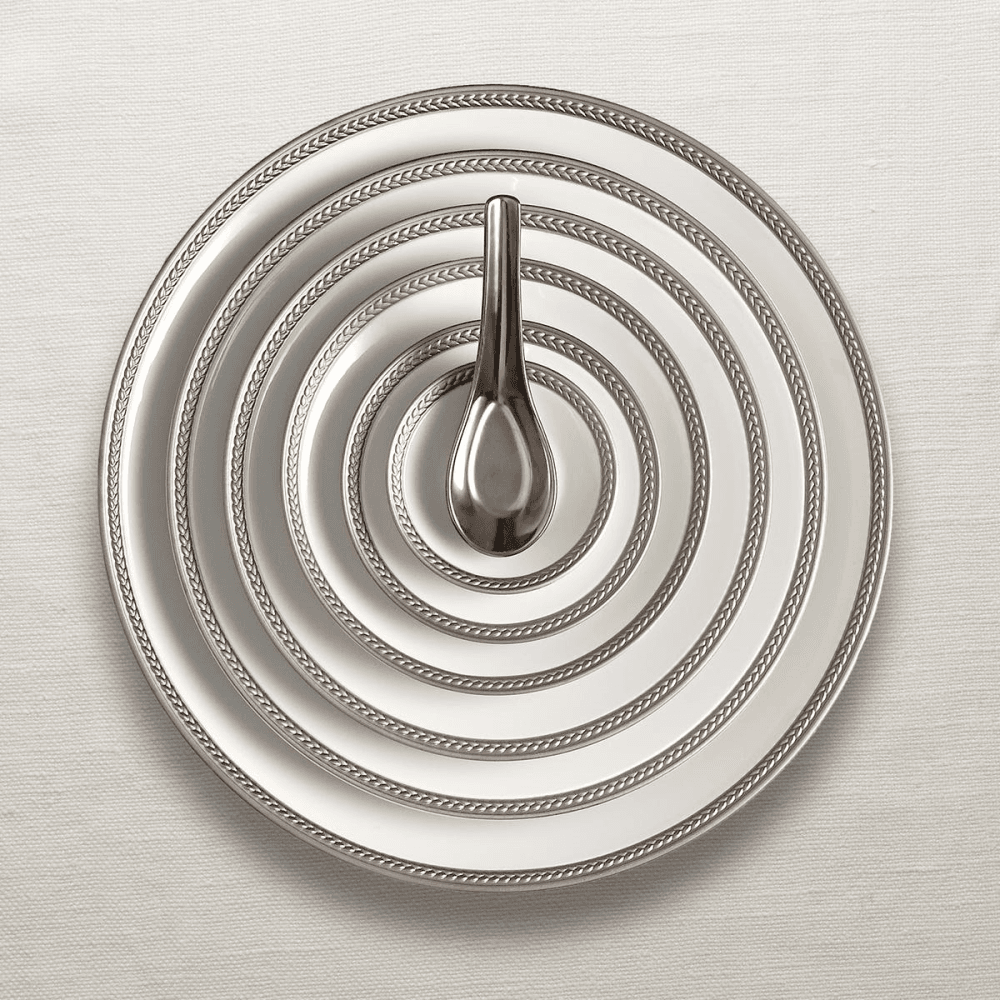 Soie Tressee Soup/ Pasta Bowl, Platinum