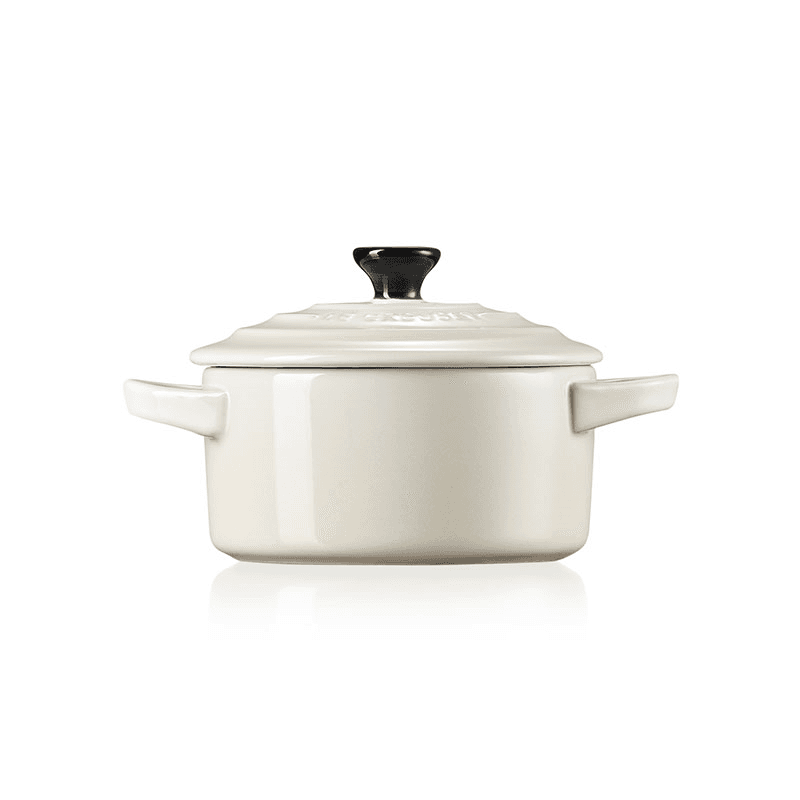 Stoneware Petite round casserole, 10cm, Meringue