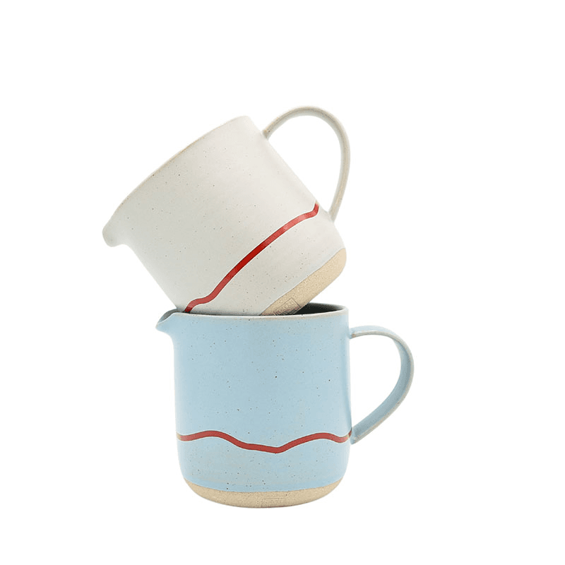 Studio Jug, 400ml, Clear Sky & Red