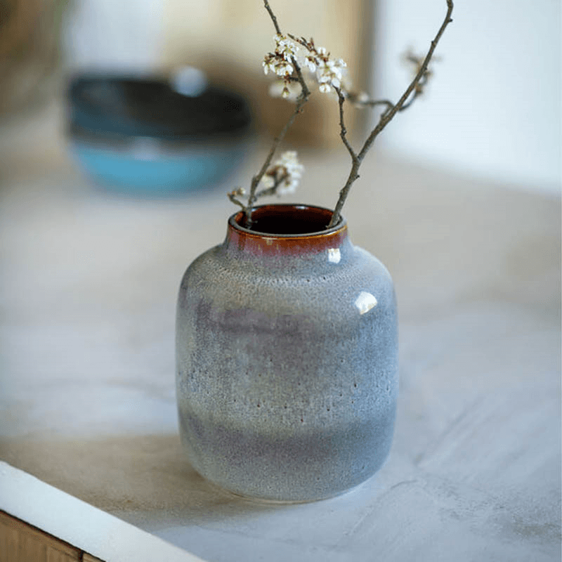 Lave Home Small Vase, H15.5cm, White/Blue