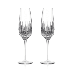 Image showing the Lismore Diamond Essence Set of 2 Flutes, 315ml, Clear product.