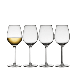 Image showing the Juvel Set of 4 White Wine Glasses, 380ml, Clear product.